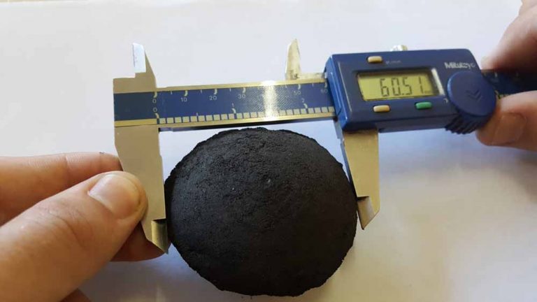 Dimensões do Briquete BRL-35